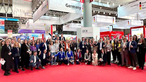 Gruppenfoto deutscher Aussteller bei der IBTM World 2022 | © GCB