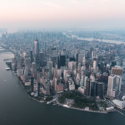 Luftansicht der Südspitze von Manhattan | © unsplash.com / Benjamin Gremler